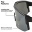 Polarized Blade Safety Glasses (Silver), 03003