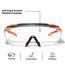 OTG Safety Glasses, Clear Lens, 03006