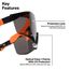 OTG Safety Glasses Shaded, Gray Lens, 03007