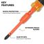 4" -1 Insulated Lock Screwdriver, 32604INS