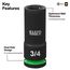 KNECT 1/2" Deep Impact Socket, 28 Piece, 65123HD