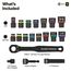 KNECT SAE Metric Pass-Through Socket Set, 33 Piece, 65302KNECT