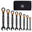 SAE Ratchet Combo Wrench Set, 8 Piece, 69508
