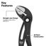 12" Straight Jaw Quick-Adjust Pump Pliers, D50512BS