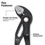 7" Straight Jaw Quick-Adjust Pump Pliers, D5057BS