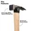 20 Oz. Milled Face Hickory Hammer, H80922H