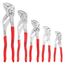 5 Piece Nickel Plated Pliers Wrench Set (5", 6", 7-1/4", 10", & 12")