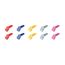 10 Piece KNIPEXTEND ColorCoded Clips (Red, Blue, Yellow, Light Gray, Magenta)