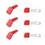 6 Piece KNIPEXTEND ColorCoded and TetheredTool Clips, Red