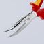 8" Snipe Nose Insulated Side Cutting Pliers, 40-Degree Angle