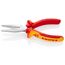 6-1/4" Insulated Long Nose Pliers, Flat Tips