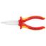 6-1/4" Insulated Long Nose Pliers, Flat Tips