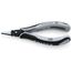 5-1/4" Electronics Pliers w/ Flat-Wide Tips and ESD Handles, Cross-Hatched