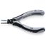 5-1/4" Electronics Pliers w/ Flat-Wide Tips and ESD Handles, Cross-Hatched