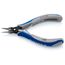 5-1/4" Electronics Pliers w/ Half-Round Tips, Cross-Hatched