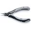 5-1/4" Electronics Pliers w/ Half-Round Tips and ESD Handles, Cross-Hatched