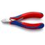 4-1/2" Electronics Diagonal Cutters, Round Head, Multi-Component Grips