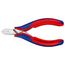 4-1/2" Electronics Diagonal Cutters, Round Head, Multi-Component Grips