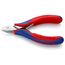 4-1/2" Electronics Diagonal Cutters, Pointed Head, w/ Multi-Component Grips
