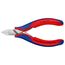 4-1/2" Electronics Diagonal Cutters, Pointed Head, w/ Multi-Component Grips