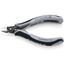 5" Precision Electronics Diagonal Cutters, Zinc-Plated Finish, ESD Handles