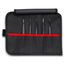 5 Piece Stainless Steel Universal Tweezers Set w/ Tool Roll
