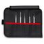 5 Piece Premium Stainless Steel Tweezer Set w/ Tool Roll