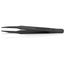 4-1/2" Plastic Gripping Tweezers w/ ESD Coating, Blunt Tips