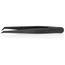4-1/2" Plastic Gripping Tweezers w/ ESD Coating, 90-Degree Angle
