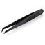 4-1/2" Plastic Gripping Tweezers w/ ESD Coating, 90-Degree Angle