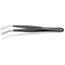 4-3/4" Stainless Steel Positioning Tweezers w/ ESD Coating, 35-Degree Angle
