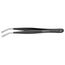 4-3/4" Stainless Steel Positioning Tweezers w/ ESD Coating, 35-Degree Angle