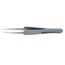5-1/4" Premium Stainless Steel Precision Tweezers w/ ESD Rubber Handles, Pointed Tips