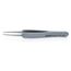 4" Premium Stainless Steel Precision Tweezers w/ ESD Rubber Handles, Blunt Tips