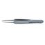 4" Premium Stainless Steel Precision Tweezers w/ ESD Rubber Handles, Blunt Tips