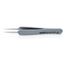 3-3/4" Premium Stainless Steel Precision Tweezers w/ ESD Rubber Handles, Needle-Point Tips