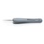 3-3/4" Premium Stainless Steel Precision Tweezers w/ ESD Rubber Handles, Needle-Point Tips