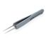 3-3/4" Premium Stainless Steel Precision Tweezers w/ ESD Rubber Handles, Needle-Point Tips