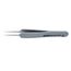 3-3/4" Premium Stainless Steel Precision Tweezers w/ ESD Rubber Handles, Needle-Point Tips