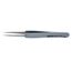 4" Premium Stainless Steel Precision Tweezers w/ ESD Rubber Handles, Pointed Tips