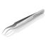 4-3/4" Premium Stainless Steel Gripping Tweezers, Needle-Point Tips, 45-Degree Angle