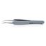 5" Premium Stainless Steel Precision Tweezers w/ ESD Coating, Needle-Point Tips, 45-Degree Angle