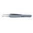 5" Premium Stainless Steel Precision Tweezers w/ ESD Coating, Needle-Point Tips, 45-Degree Angle