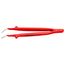 6" Stainless Steel Insulated Gripping Tweezers, 30-Degree Angle