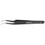 4-3/4" Stainless Steel Gripping Tweezers w/ ESD Coating, Needle-Point Tips, 35-Degree Angle