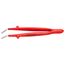 5-1/2" Stainless Steel Insulated Gripping Tweezers, 30-Degree Angle