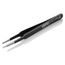 4-3/4" Stainless Steel Gripping Tweezers w/ ESD Coating, Blunt Tips