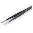 5-3/4" Stainless Steel Gripping Tweezers w/ ESD Coating, Blunt Tips