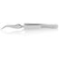 4-1/2" Premium Stainless Steel Cross-Over Gripping Tweezers, Needle-Point Tips, 45-Degree Angle