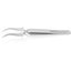 4-1/2" Premium Stainless Steel Cross-Over Gripping Tweezers, Needle-Point Tips, 45-Degree Angle